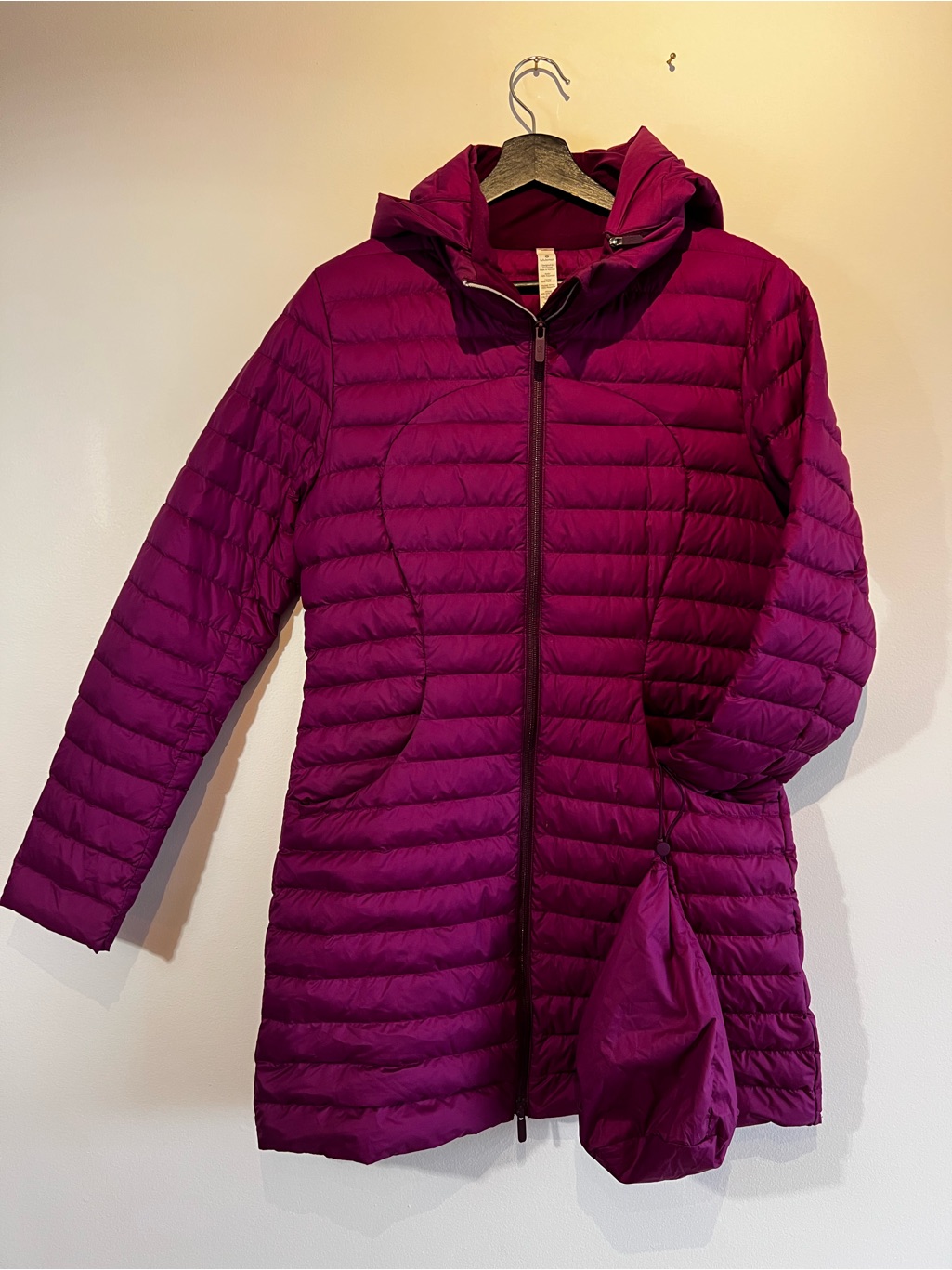 Lululemon Athletica Hooded Packable Puffer Coat - Magenta